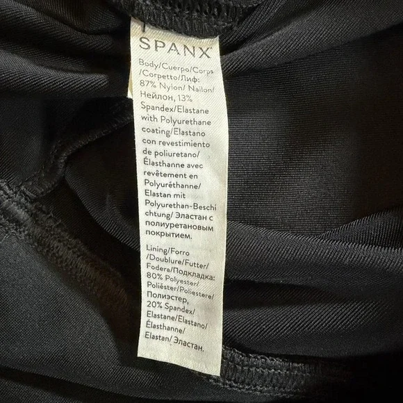 SPANX Faux Leather Leggings High Waist Black L/G